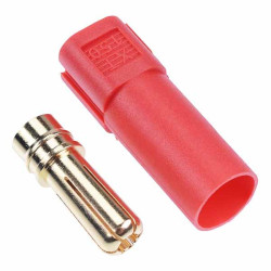 XT150-M Red Male Gold Plated Connector 60A AMASS