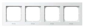 SONATA Ramka poczwórna do łączników IP-44 biały mat RH-4R/75