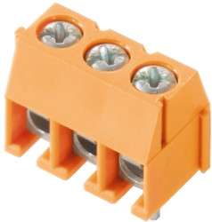 PCB terminal, 9 pole, pitch 3.5 mm, AWG 28-16, 10 A, screw connection, orange, 1912390000