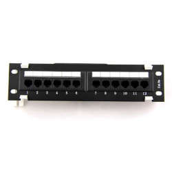 Patch panel UTP 10" kat.5e, 12 portów