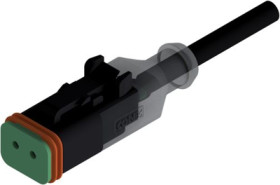 Connection cable, socket, 2 pole, straight to openend, 5m