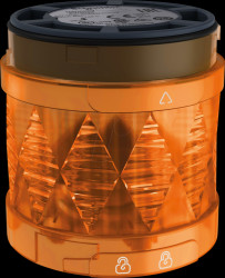 XVUC25 LED light element, continuous light, orange, Ø 60 mm, 24 V, IP65