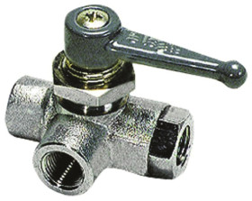 Zawór kulowy korpus mosiężny BSPP 40bar 1/4cal 580psi Legris