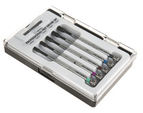 Zestaw wkrętaków nasadowych, mat. łopatki: Stal węglowa, mat. uchwytu: Stal chromowo-wanadowa, końcówka: Wkrętak