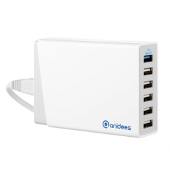 Anidées 6 Port 60W High Power USB Hub (3A/Port) [Discontinued]