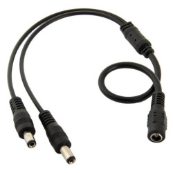 JR-F51 DC 2.1/5.5 mm Power Cord Splitter for 2 Devices CCTV
