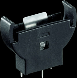 Button cell holder, vertical, PCB version