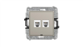 Mini Mechanizm Gniazda Telefonicznego Podwójnego 2Xrj11, 4-Stykowy,...