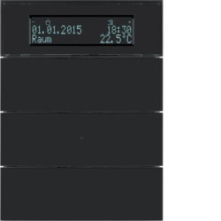 B.IQ Przycisk 3-kr z reg. temp. i wyśw. szkło czarne 75663592