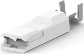 Insulated flat plug sleeve, 4.75 x 0.51 mm, 0.82 to 1.31 mm², AWG 18 to 16, brass, tin-plated, natural, 521293-2