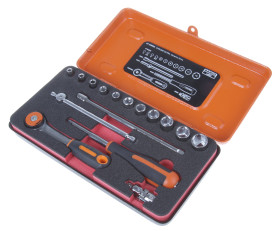 Zestaw nasadek standardowych rozmiar napędu 1/4 in elementy: 16 Bahco typ napędu Kwadratowy gniazdo 4 → 13mm