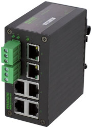 Hub sieciowy, porty RJ45: 6, Montaż na szynie DIN, 100Mbit/s