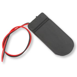 Koszyk na baterie 2 x CR2032 6V z włącznikiem zamykany z przewodami