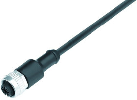 Sensor actuator cable, M12-cable socket, straight to open end, 8 pole, 2 m, PUR, black, 2 A, 79 3480 32 08
