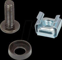 GC-N0050 M6 mounting kit, 20-mm screws, 20-piece set, black