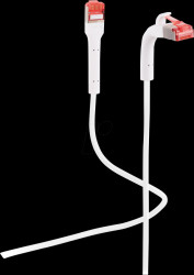 KAFL31-2902601 Patch cable Cat.6a, U/FTP, flexible plug, white, 1m