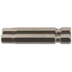 Draper 64259 6mm 1/4" Hex Hexagonal Insert Bit 50mm Long x 2