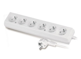 Przedłużacz 6-gniazd z/u 16A 1,5m /OMY 3x1,5/ biały PS-670 T-974690