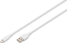 USB 2.0 connection cable, lightning plug to USB plug type A, 2 m, white, AK-600108-020-W