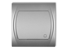 LOGO Wyłącznik zwierny przycisk "dzwonek" srebrny metalik 7LWP-4 KARLIK