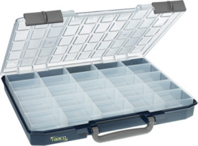 Small parts case, with 25 drawers, blue, (W x D) 413 x 330 mm, CARRYLITE 55 5X10-25/1
