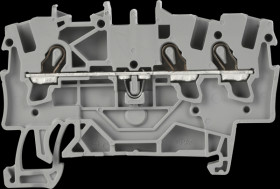 2001-1301 3-conductor feed-through terminal, 18 A 0.25 - 1.5 mm² grey