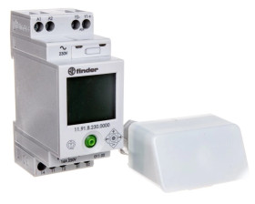Wyłącznik zmierzchowy/czasowy 1P 16A 230V AC wyjście pom. dla 19.91 11.91.8.230.0000