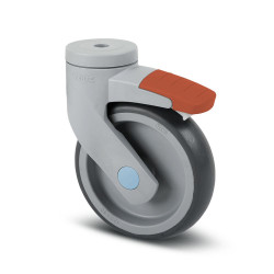 Koło samonastawne średnica kabla 125mm Tente 100kg wysokość całkowita 161mm