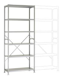 Moduł podstawowy regału Manuflex, RB1173, stal, Maks. obciążenie: 600 kg