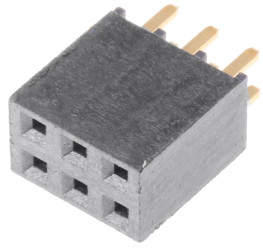 Gniazdo PCB 6 -pinowe 2 -rzędowe raster: 2.54mm typu płytka – płytka Proste Przewlekany