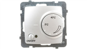 Karo Regulator Temperatury /Czujnik Podłogowy/ Srebrny Perłowy Rtp-1S/M/43