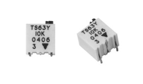 TS63 Multi-Turn Surface Mount 1/4" Square Cermet Trimmers, Fully Sealed
