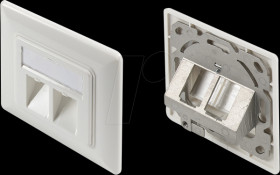 1800-02RW Frame set for 2x keystone module, 80 x 80 mm, unassembled