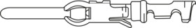 Pin contact, 0.2-0.5 mm², AWG 24-20, crimp connection, tin-plated, 163086-1
