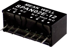 MEAN WELL SPAN02A-15 Moduł przetwornicy DC/DC SPAN02A-15, 2 W, 134 mA, 1 szt.