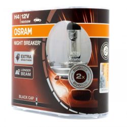 Żarówka H4 12V 55W HQ OSRAM Night Breaker / 64193NB-HCB - Duo Box 2szt.-kpl.