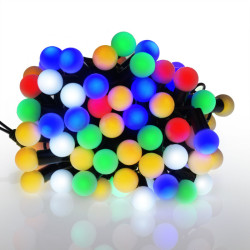 Lampki choinkowe LED 100 Kulki Kolorowe, RUM-LUX HQ, LW-LED-SBALL-100G Mix