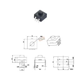 PRZEŁĄCZNIK BISTABILNY ON-ON-OFF 1A 30V VII wym.12x12mm LAT