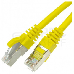 Patchcord FTP kat.5e kabel sieciowy LAN 2x RJ45 linka żółty 1m ATEL