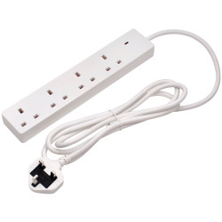 Draper 09657 Four Socket Extension Lead with Neon Indicator, 2m