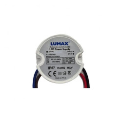 Zasilacz montażowy do taśm LED, do puszki IP44 30W, 24V, 1.50A, 50x22MM