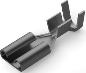 Uninsulated flat plug sleeve, 4.75 x 0.51 mm, 0.82 to 2.08 mm², AWG 18 to 14, brass, tin-plated, 170466-1