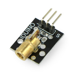 Dioda laserowa 5mW czerwona 650nm 5V - moduł Iduino ST1172