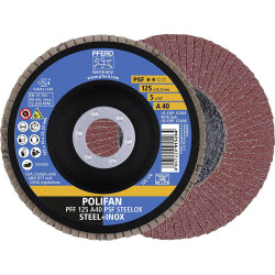 PFERD 67644125 POLIFAN flap Disc 125 mm 10 pcs high Cutting performance