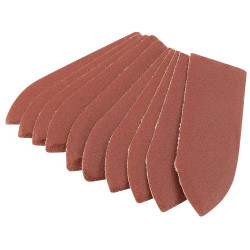 Draper 02928 Ten 240 Grit Hook and Loop Finger Sander Sheets (67 x 67 x 22mm)