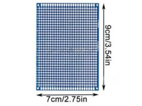 Płytka drukowana; 70x90mm wiercona,2-stronna nieb.