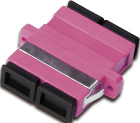 FO jack, SC/SC duplex, OM4, multimode, ceramic, purple, DN-96018-2