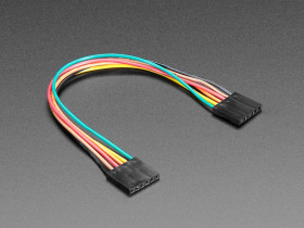 6-Conductor 0.1" Socket-Socket Cable (6" long)