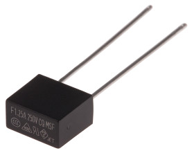 Bezpiecznik nieresetowalny 1.25A 250V RS PRO F Termoplastyczne 35 A przy 250 V AC rozstaw 5.08mm