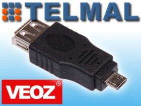 Adapter złącze micro mikro USB wtyk 5p/USB gn VEOZ